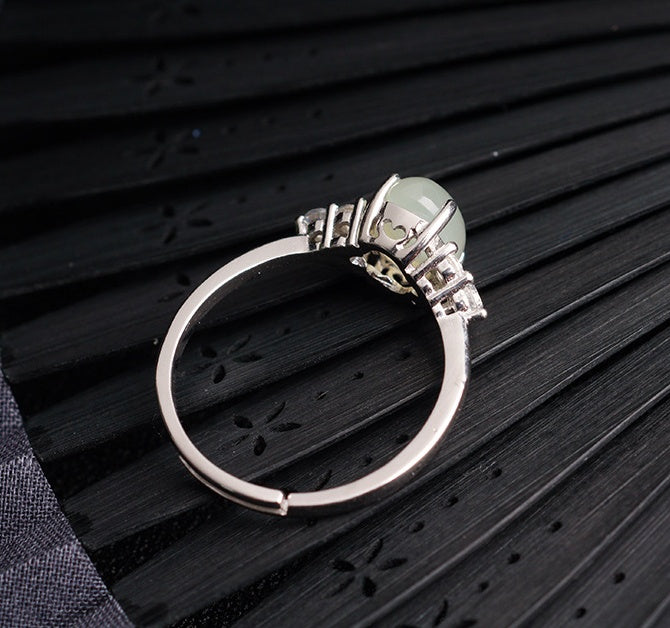 Adjustable Moonstone jade Ring