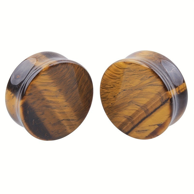 Cross-border 1 Pair Red Tiger Stone Ear Gauge 6 Mm-16mm