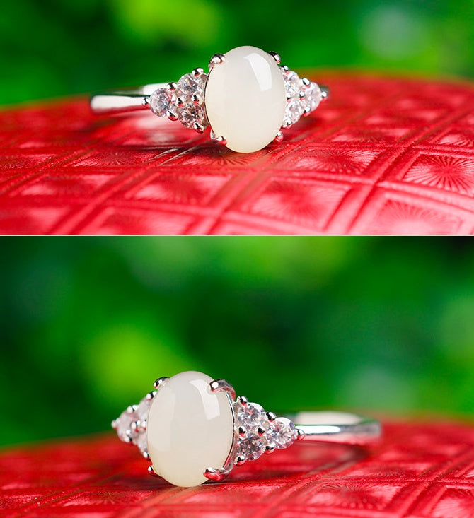 Adjustable Moonstone jade Ring