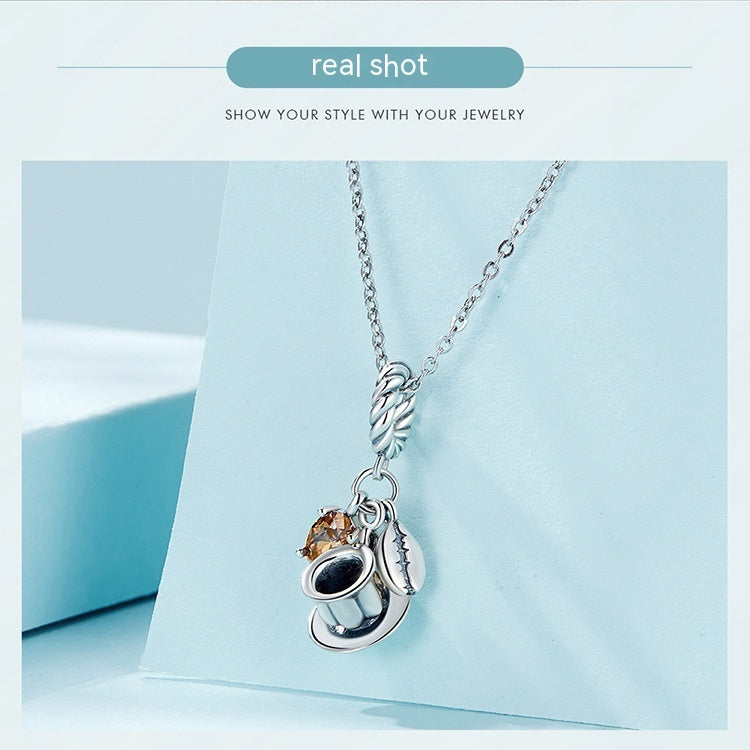 Mocha Coffee Cup Bracelet Charm