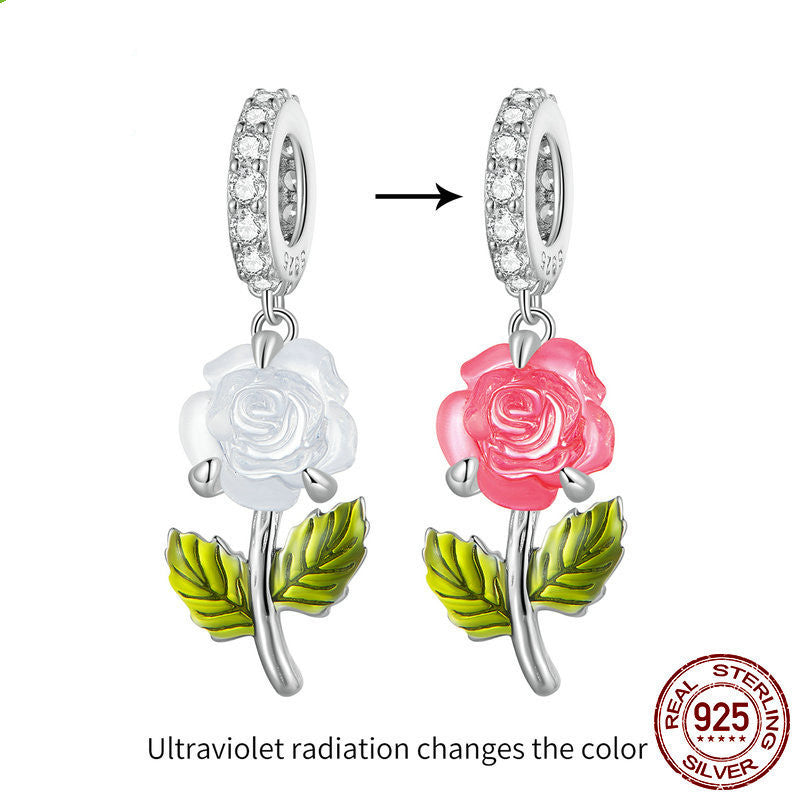 Ultraviolet Rose Bracelet Charm