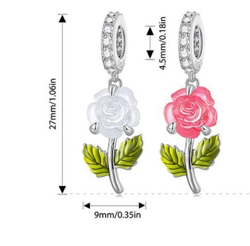 Ultraviolet Rose Bracelet Charm