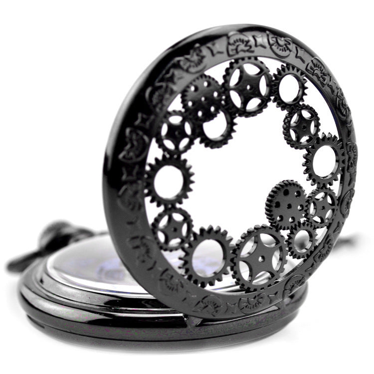 Black Mechanical Pocket Watch