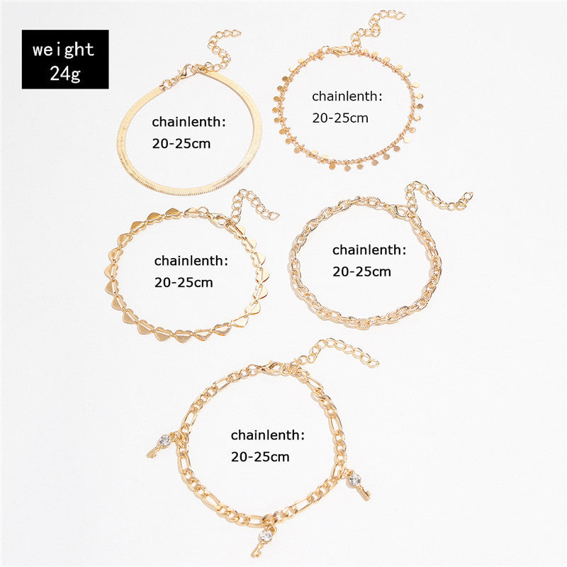 5 Piece Anklet set