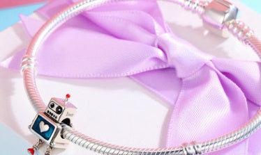 Retro Style Robot Bracelet Charm