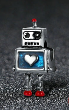 Retro Style Robot Bracelet Charm