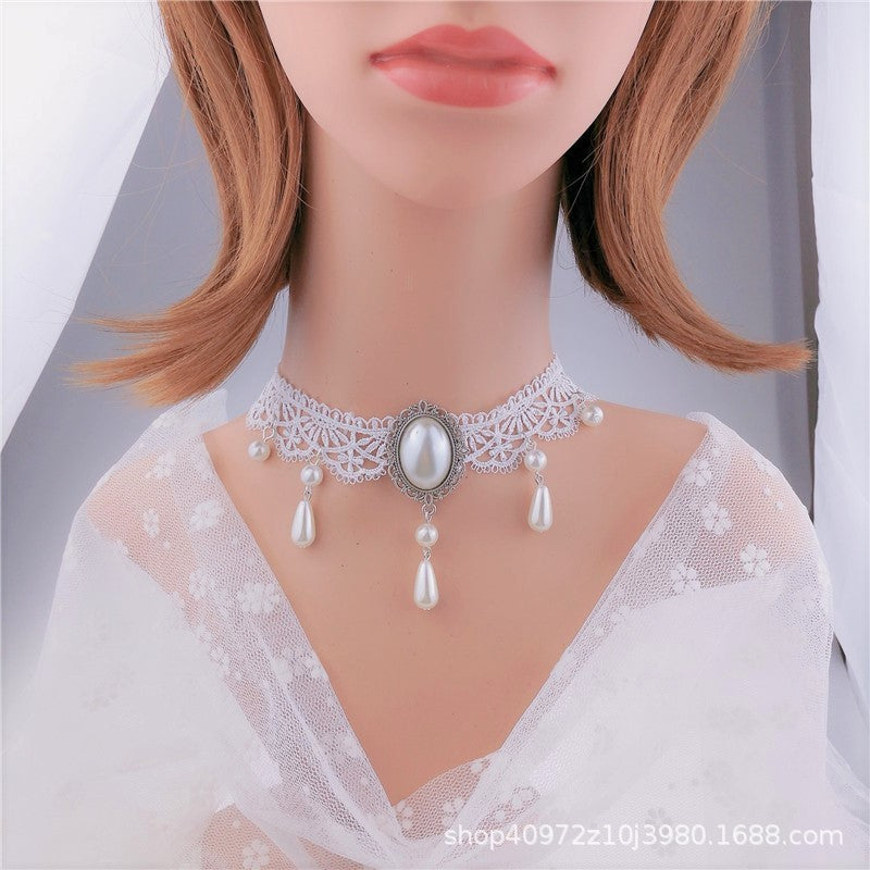 Multi-layer Crystal Lace Necklace