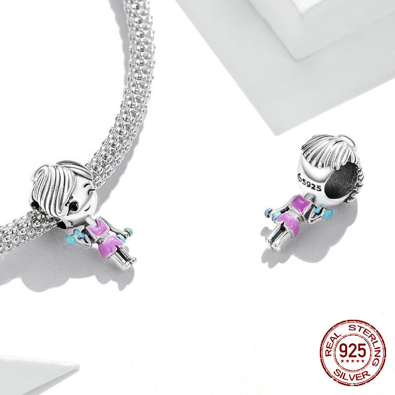 Fitness Girl Bracelet Charm