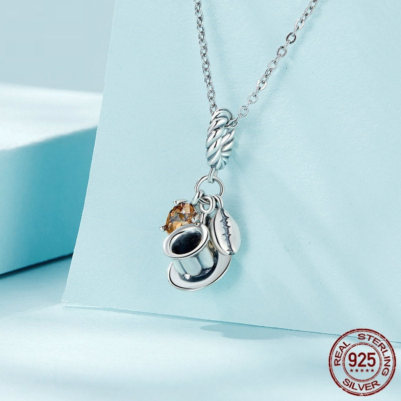 Mocha Coffee Cup Bracelet Charm