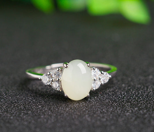 Adjustable Moonstone jade Ring
