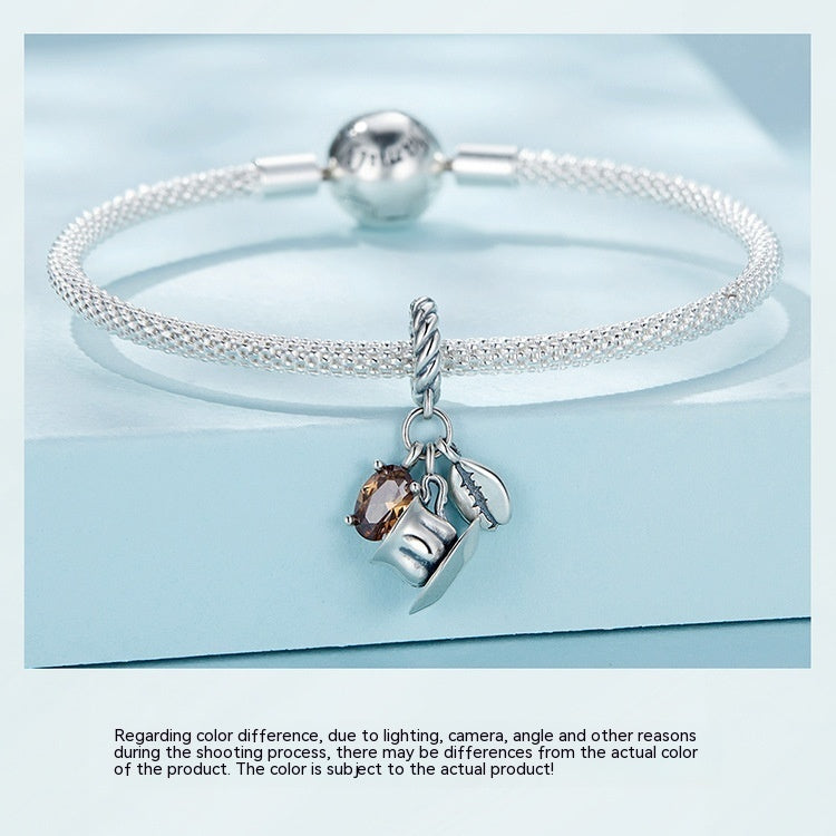 Mocha Coffee Cup Bracelet Charm
