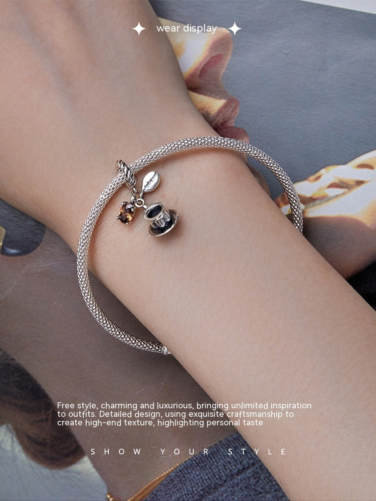Mocha Coffee Cup Bracelet Charm