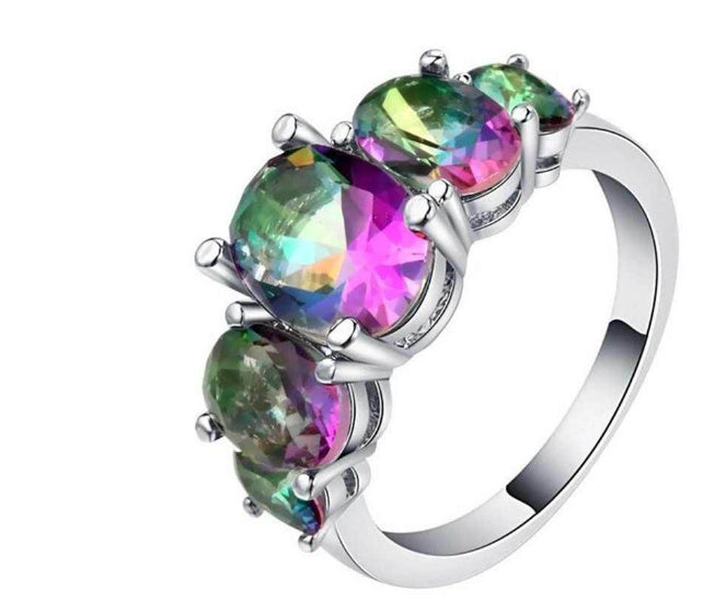 Colorful Silver Ring
