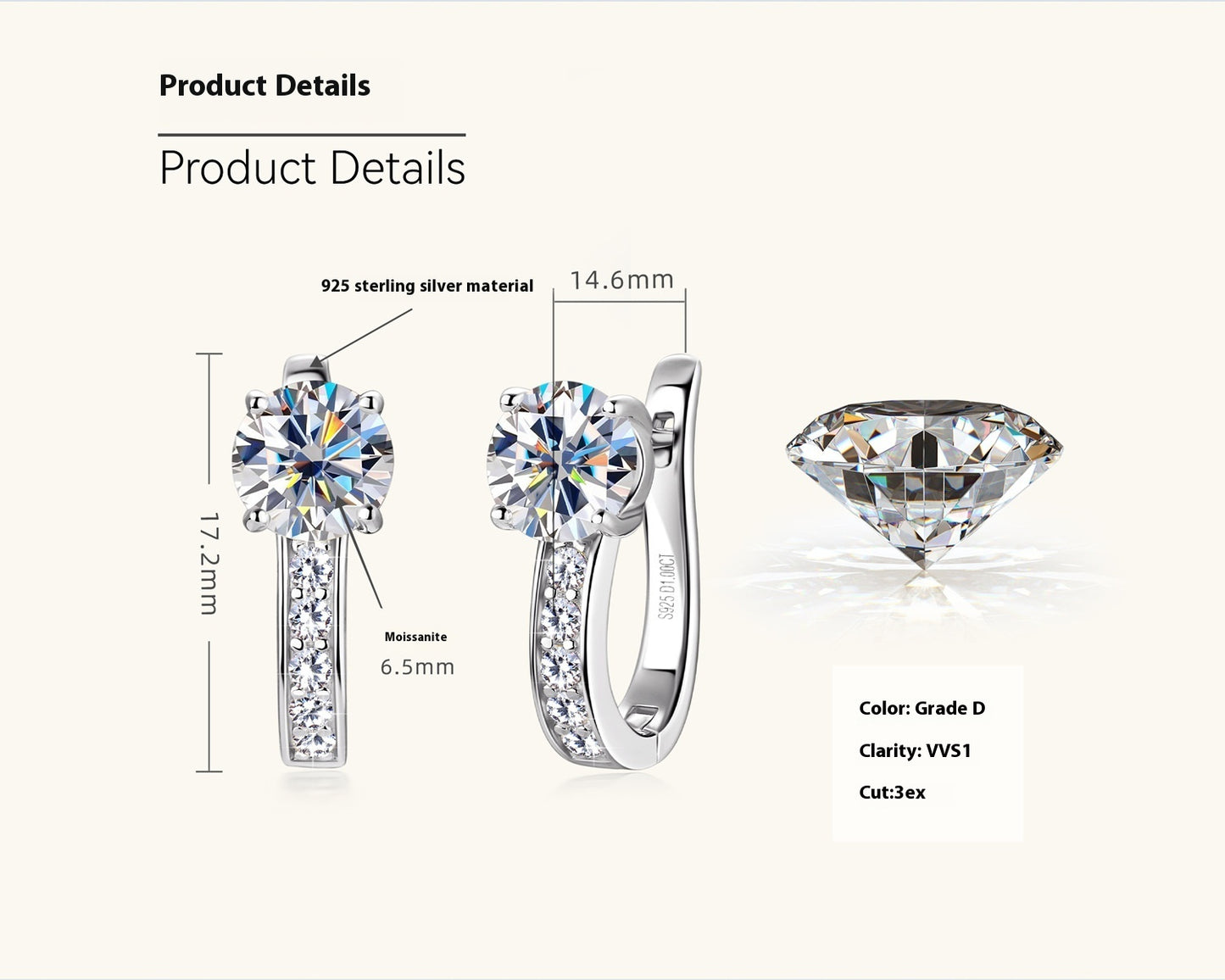 Exquisite solitaire earrings