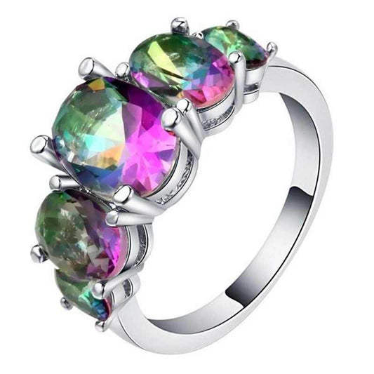 Colorful Silver Ring