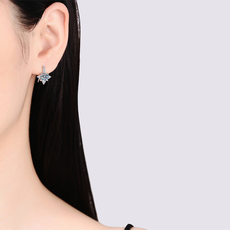 Luxury Temperament Octagonal Star Earrings