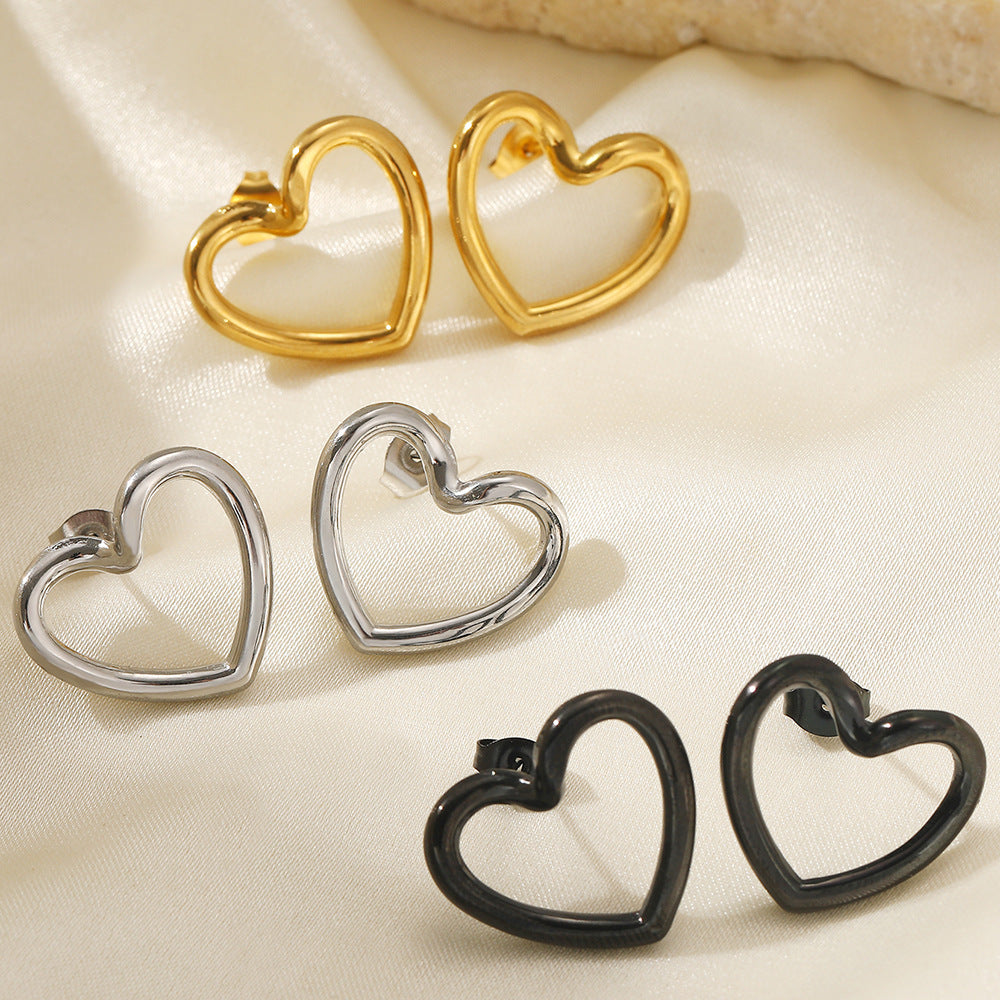 Heart-Shaped stud earrings