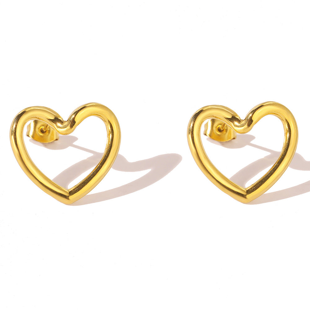 Heart-Shaped stud earrings