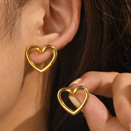 Heart-Shaped stud earrings