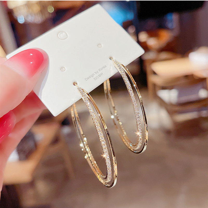 Double hoop earrings